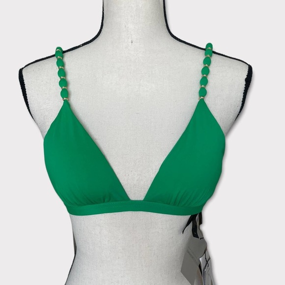 Vix Other - Vix Paula Hermanny Solid Beads Triangle Green M NWT